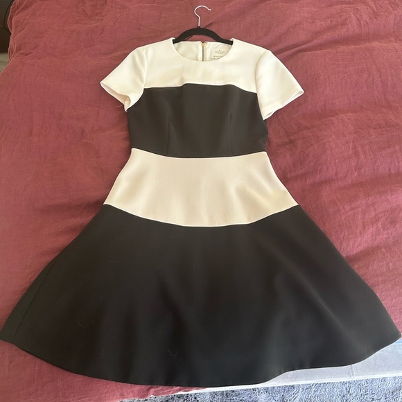 Kate spade ivory and black midi dress excellent condition​ - Picture 2 of 5